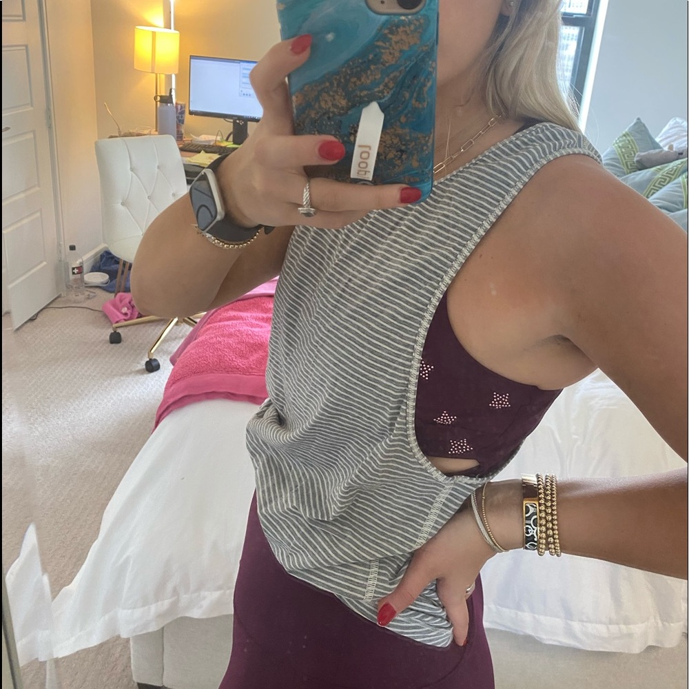 Lululemon white & grey tank top